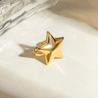 Stainless Steel Star Ring