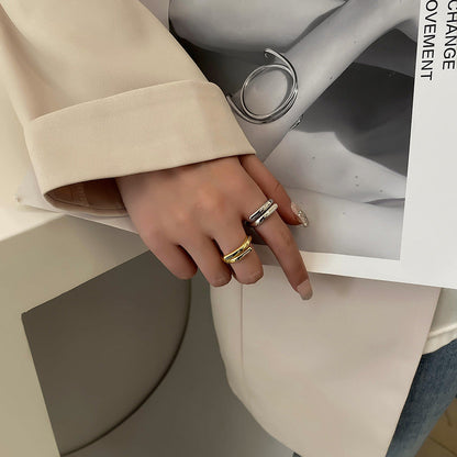 Creative versatile metal texture ring