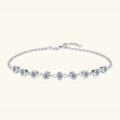 Moissanite-Embedded Bracelet