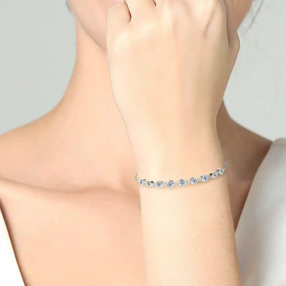 Moissanite-Embedded Bracelet