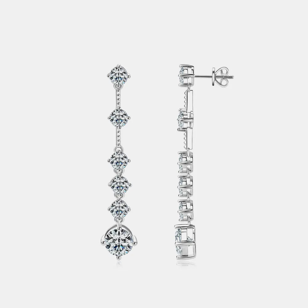 4 Carat Moissanite Zircon Earrings