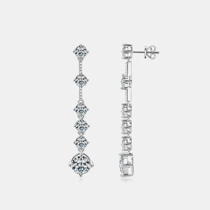 4 Carat Moissanite Zircon Earrings