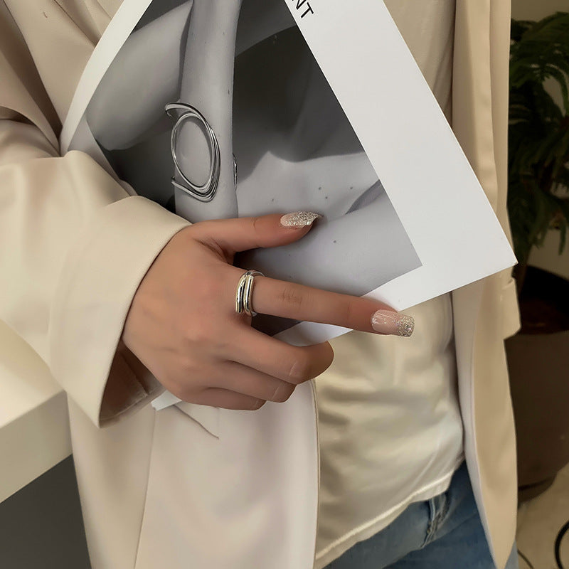 Creative versatile metal texture ring