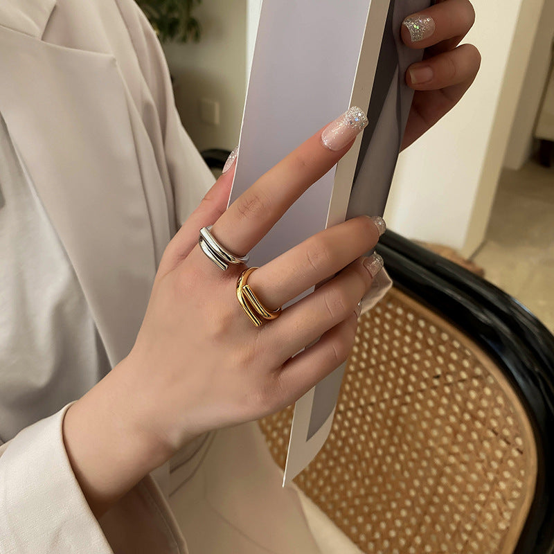 Creative versatile metal texture ring