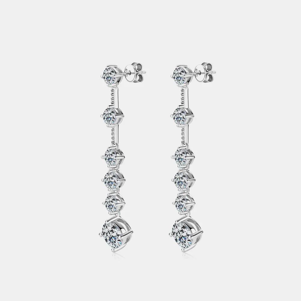 4 Carat Moissanite Zircon Earrings