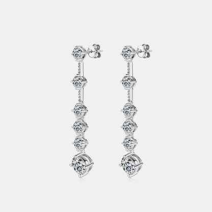 4 Carat Moissanite Zircon Earrings