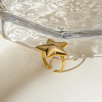 Stainless Steel Star Ring